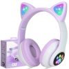 Cat Ear Headphone Bluetooth 3.5 Stereo Headset, STN-28 Audio Device, Noise Canceling and Microphone. (R-M) - Image 4