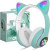 Cat Ear Headphone Bluetooth 3.5 Stereo Headset, STN-28 Audio Device, Noise Canceling and Microphone. (R-M) - Image 2