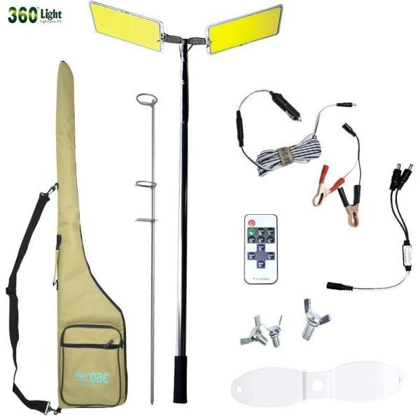 Camping Light COB Outdoor Lamp Fishing Light with Telescopic Rod Supper Brightness Lamp Professional Work Light with Remote Control - Image 2