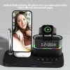 6 in 1 Qi Wireless Charger 10W 5V Fast Charging Phone HUB Rapidly Docking Station Quick Charging Wireless Charger for Android Iph-one Ap-ple Watch Wireless Earbuds
