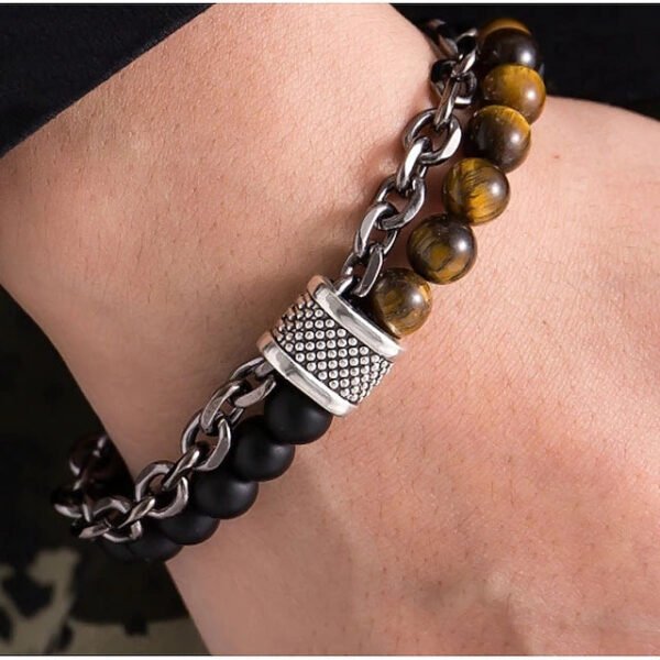 Beaded Chain Bracelet for Men & Women - Image 3