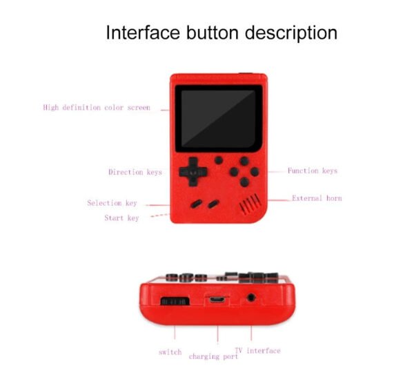 Mini Retro Handheld Game Console – 400 Games - Image 4