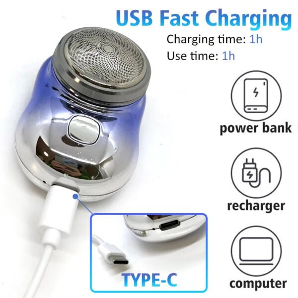 Mini Portable USB Rechargeable Electric Shaver - Image 2