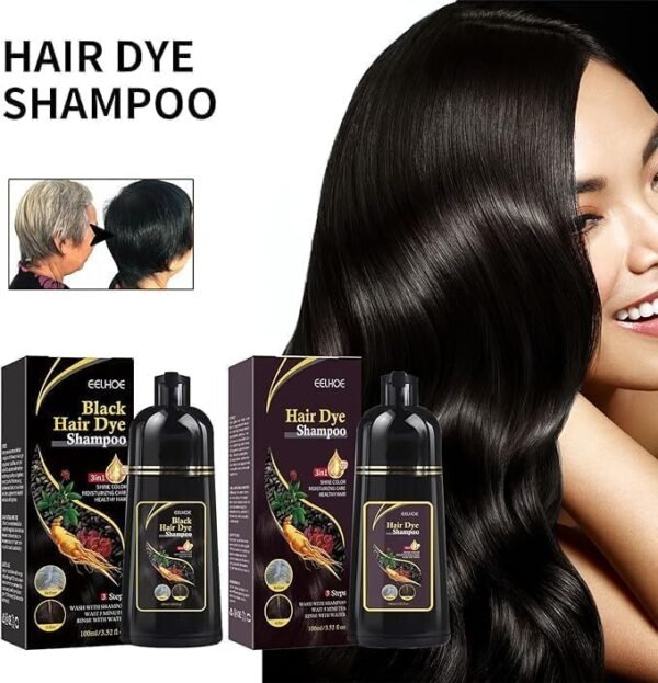 Natural Black Hair 3- IN-1 Dye Shampoo - Image 2