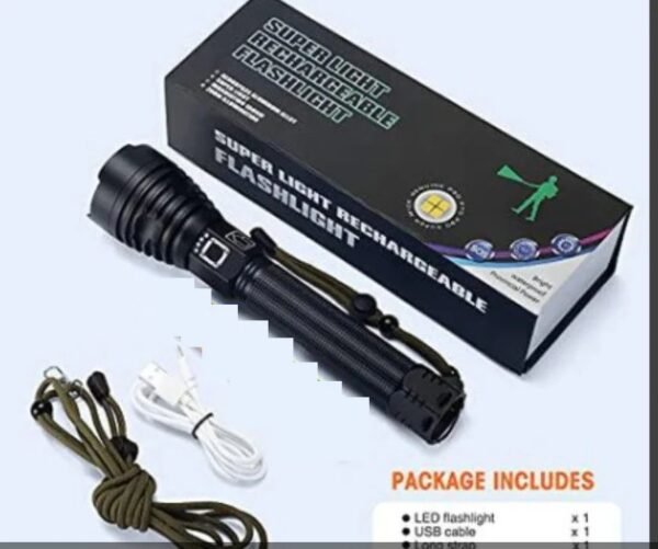 P90 LED Rechargeable Laser Flashlight - Image 4