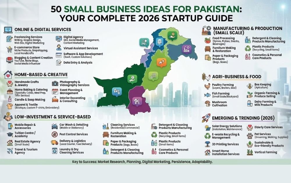 50 Small Business Ideas for Pakistan: Your Complete 2026 Startup Guide